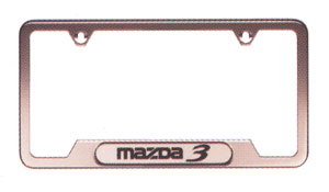 2009 Mazda mazda3 license plate frame 0000-83-L02